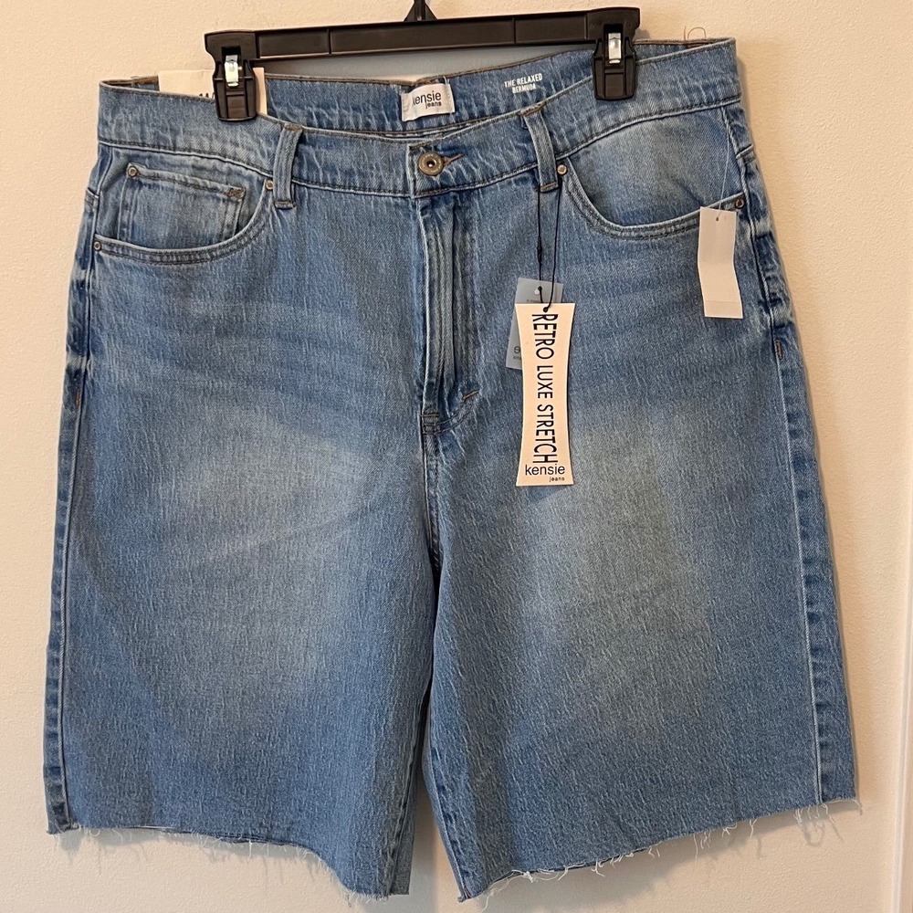 Kensie Jeans The Relaxed Bermuda Shorts Retro Luxe Stretch 14/32